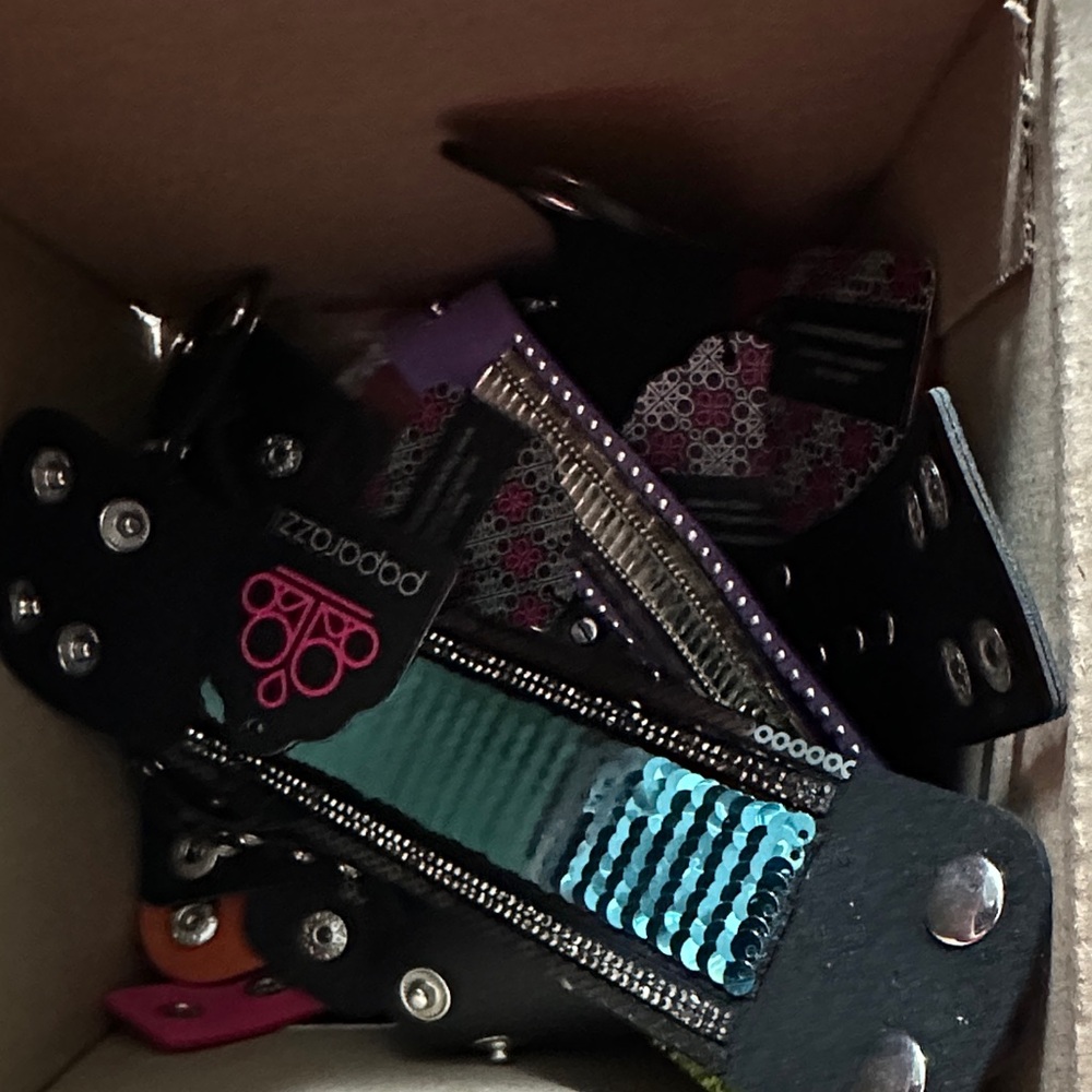 Poporazzi Sequin and Studded Keychains